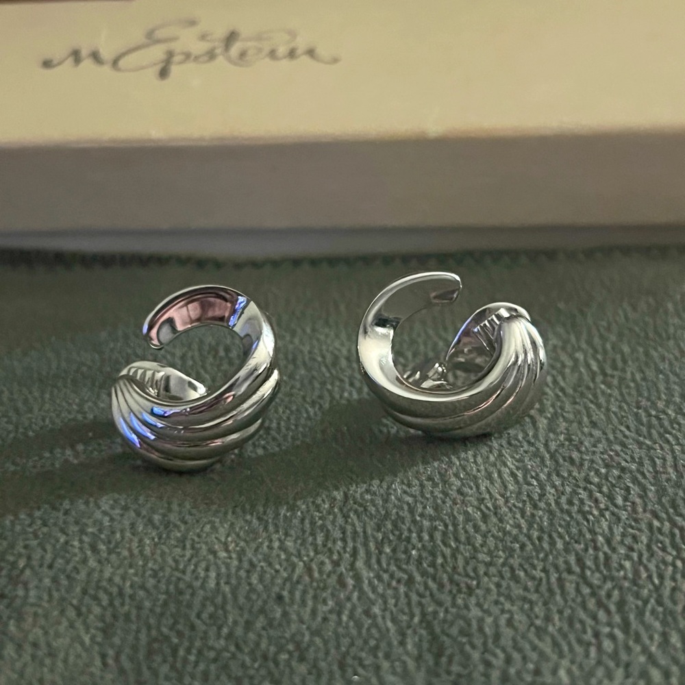 Monet Silver earrings